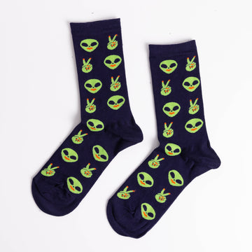 S Alien Adult Crew Socks