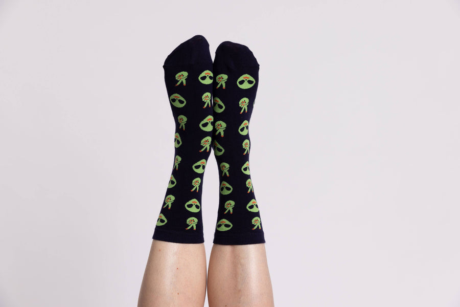 S Alien Adult Crew Socks