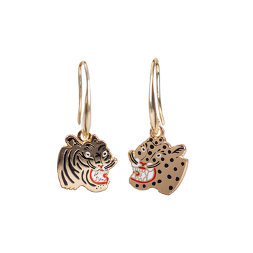 Tiger & Cheetah Kristina Micotti 18k Gold Drop Earrings