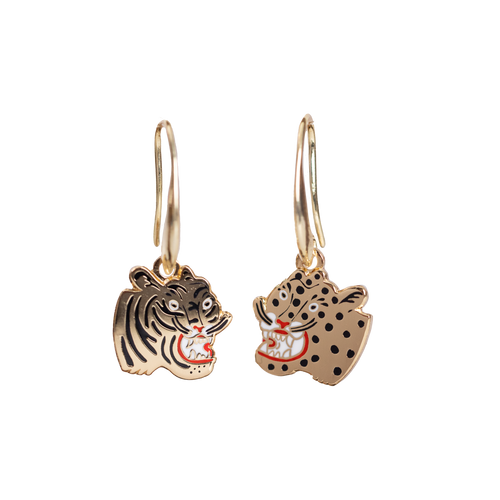 Tiger & Cheetah Kristina Micotti 18k Gold Drop Earrings