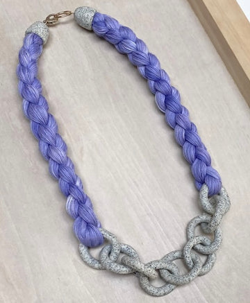 :: Reserved Listing :: Lavender/Granite Custom Collar