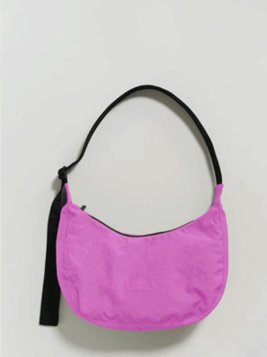 Medium Nylon Crescent Bag : Navy - Baggu