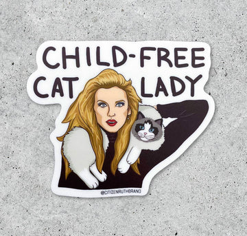 Taylor Swift Childfree Cat Lady vinyl sticker