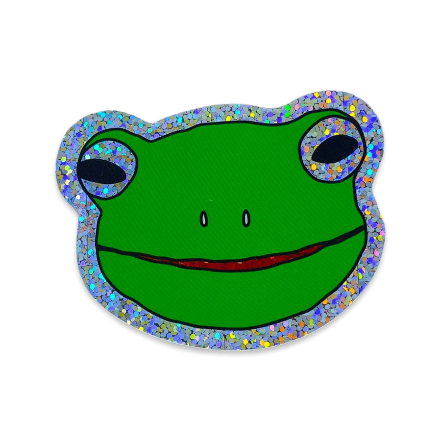 Glitter Froggy Face Sticker