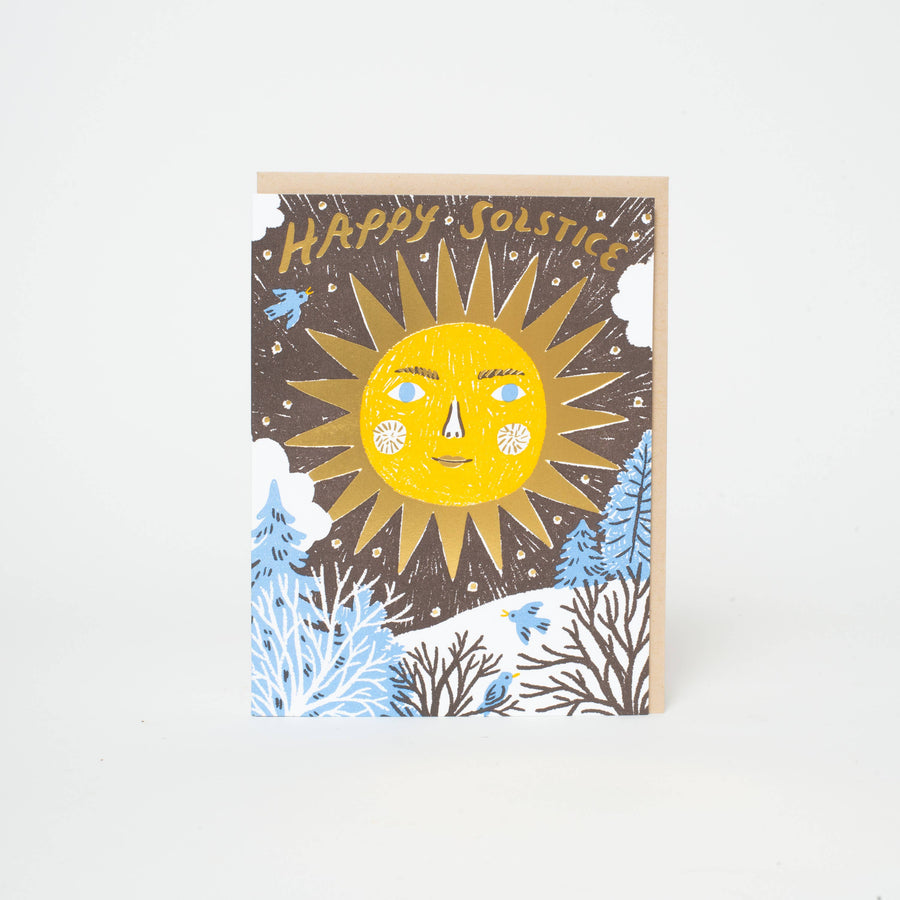 Solstice Sun Letterpress Card