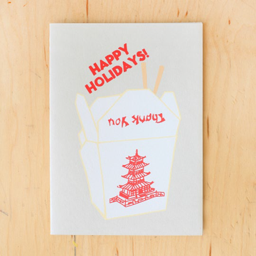 Chinese Take Out Holiday Card