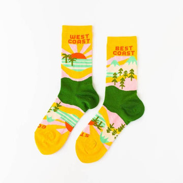 S West Coast Best Coast Adult Crew Socks