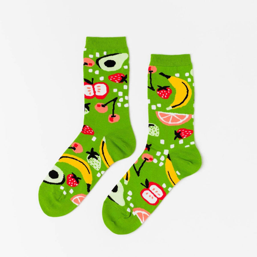 S Fruits Adult Crew Socks