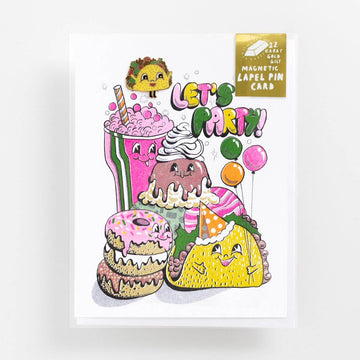 Let’s Party Taco Lapel Pin Card