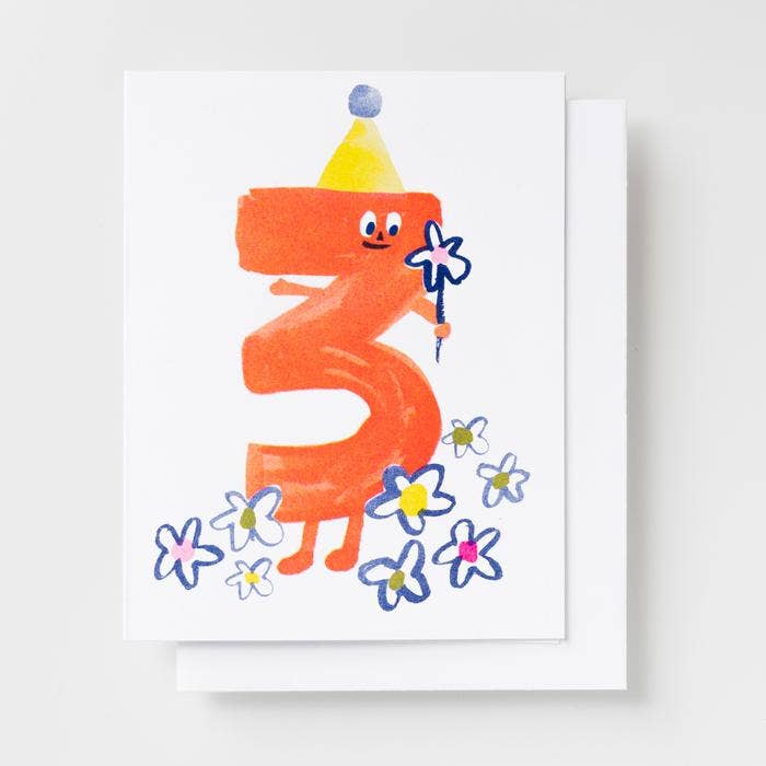 3rd Birthday Risograph Card