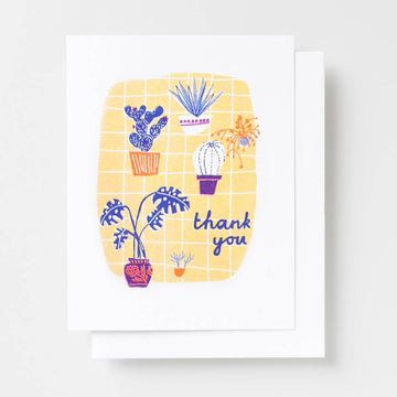 Thank You Plant Risograph Card