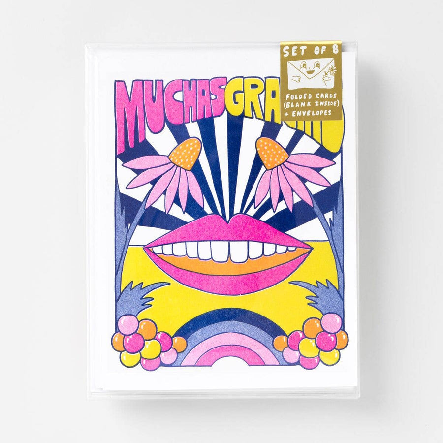 Muchas Gracias Risograph Card Set of 8