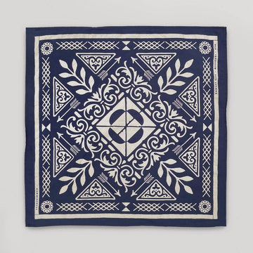 Hammerpress Hand Printed Blue Bloom Bandana