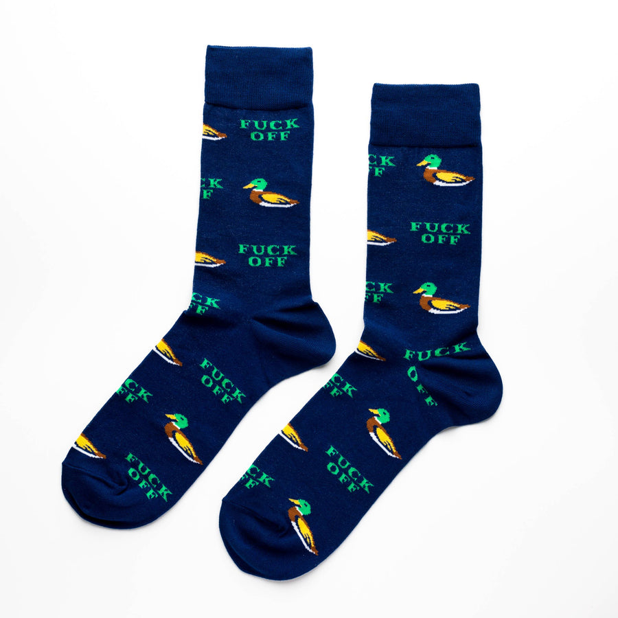 L Duck Off Adult Crew Socks