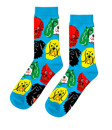 S Kristina Micotti Dogs Adult Crew Socks