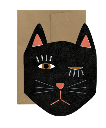 Black Cat Blink Card