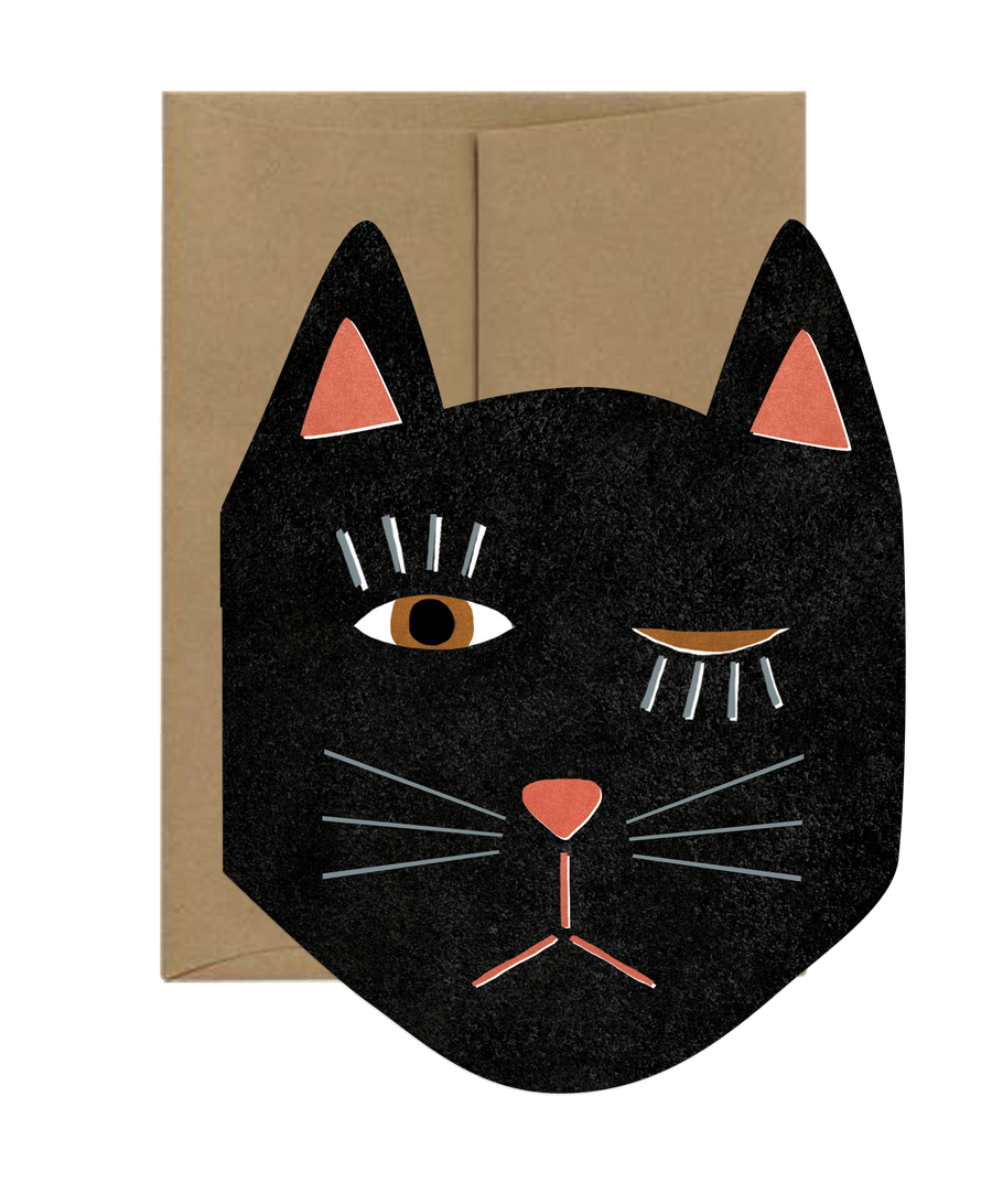 Black Cat Blink Card