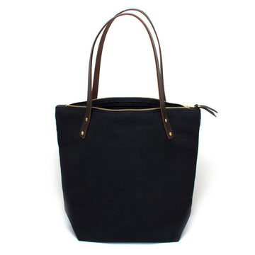 General Knot & Co. Black Waxed Canvas Portfolio Tote