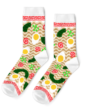 S Ramen Adult Crew Socks