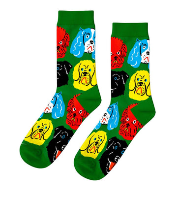 L Kristina Micotti Dogs Adult Crew Socks