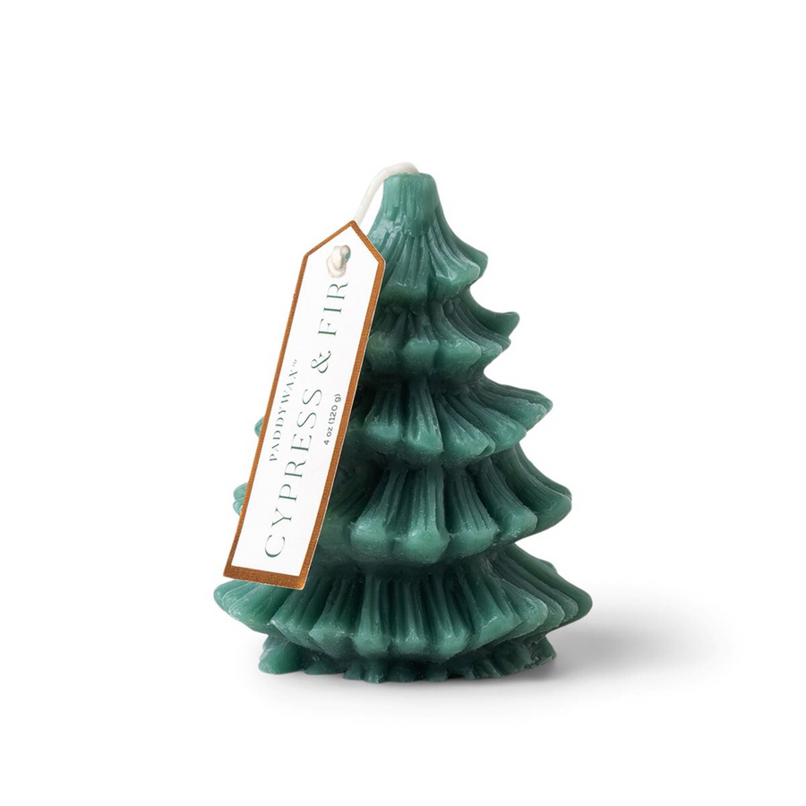 Short Tree Shaped Totem Cypress & Fir Candle