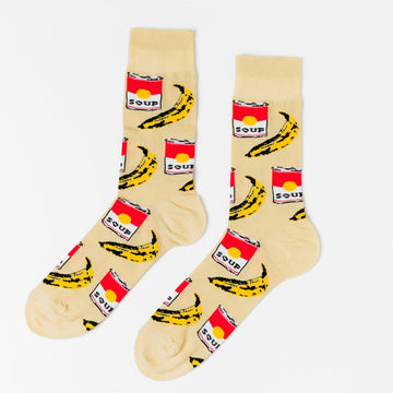 L Pop Art Adult Crew Socks