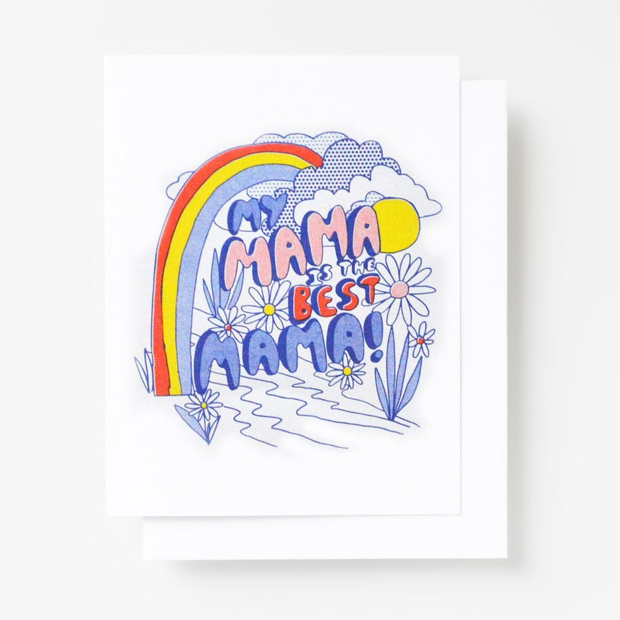 Best Mama Risograph Card