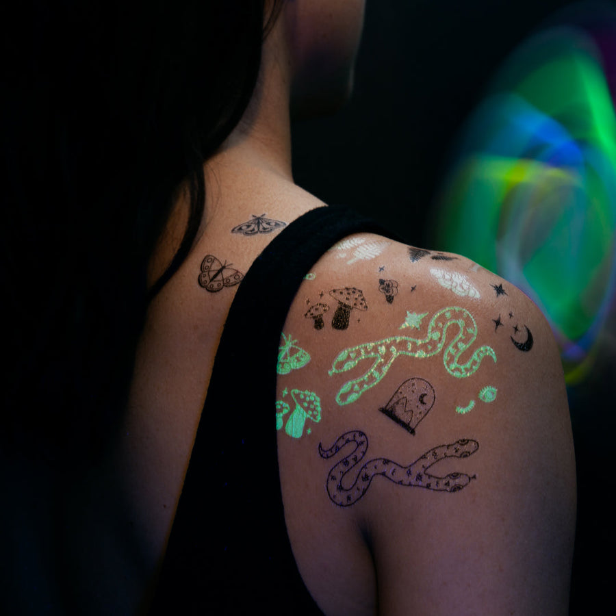 Curiosities Glow-in-the-Dark Tattoo Sheets By Camille Chew