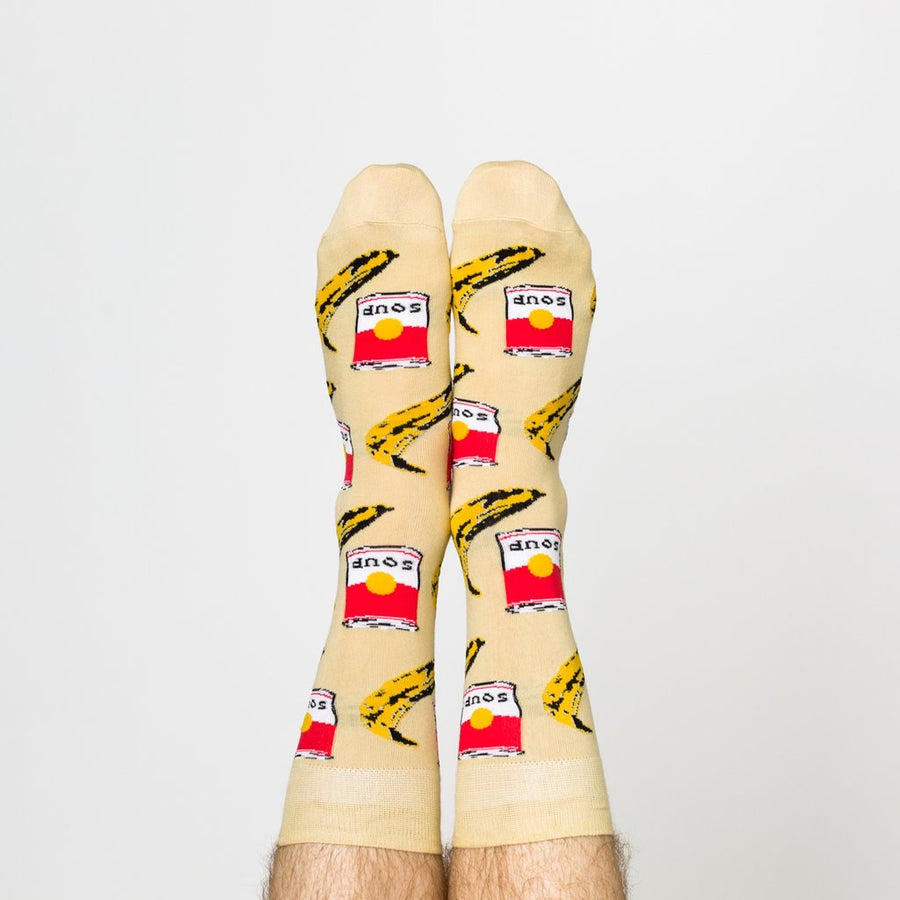 L Pop Art Adult Crew Socks